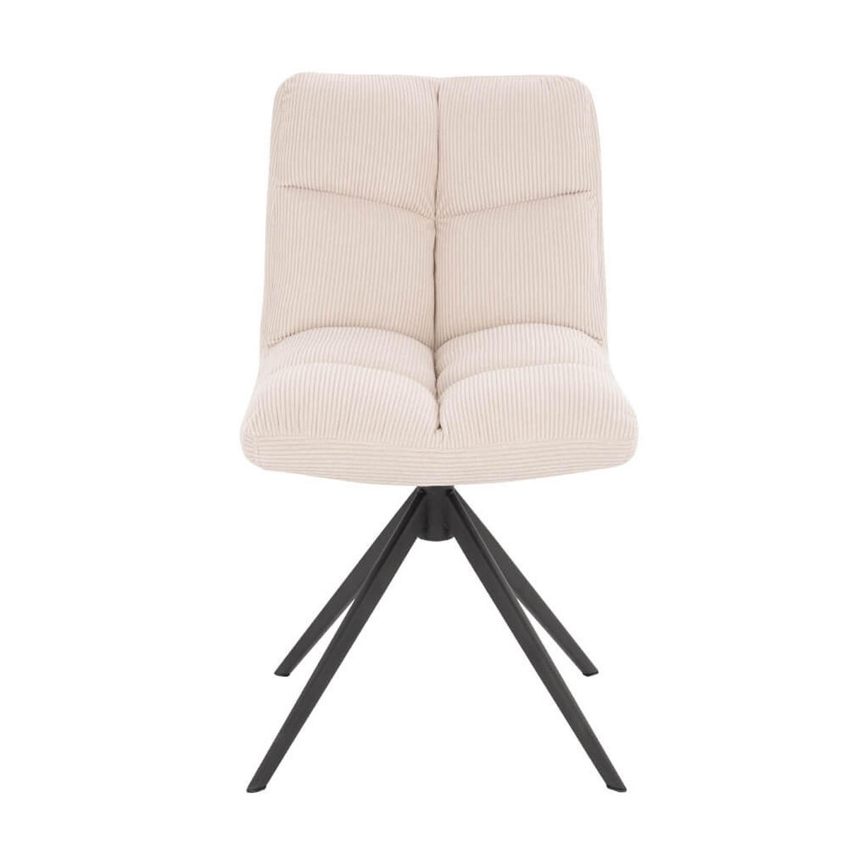 ESSZIMMERSTUHL drehbar CordNODA – 2er Set Creme - Creme, Textil/Metall (61/84/47cm) - Home Deluxe