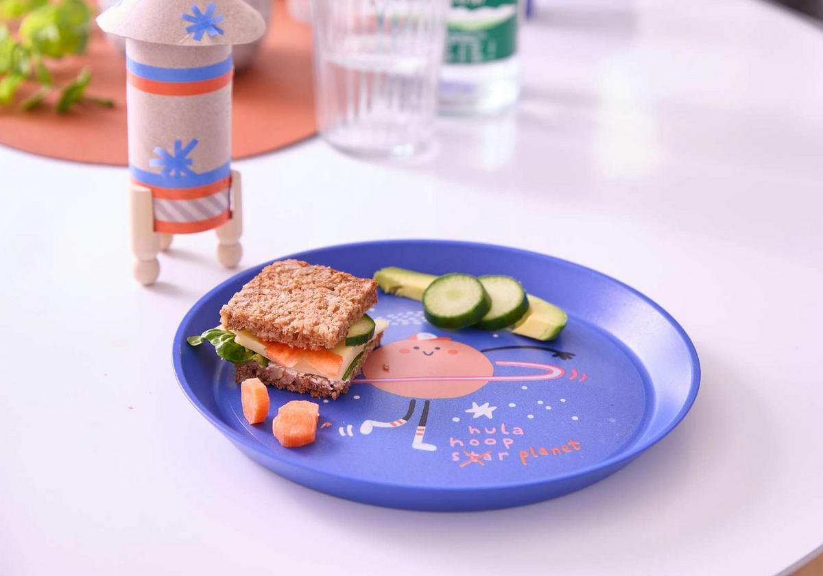 KINDERTELLER Dreams Organic blue 20,5/20,5/2 cm - Dunkelblau, Kunststoff (20.5/2/20.5cm) - KOZIOL