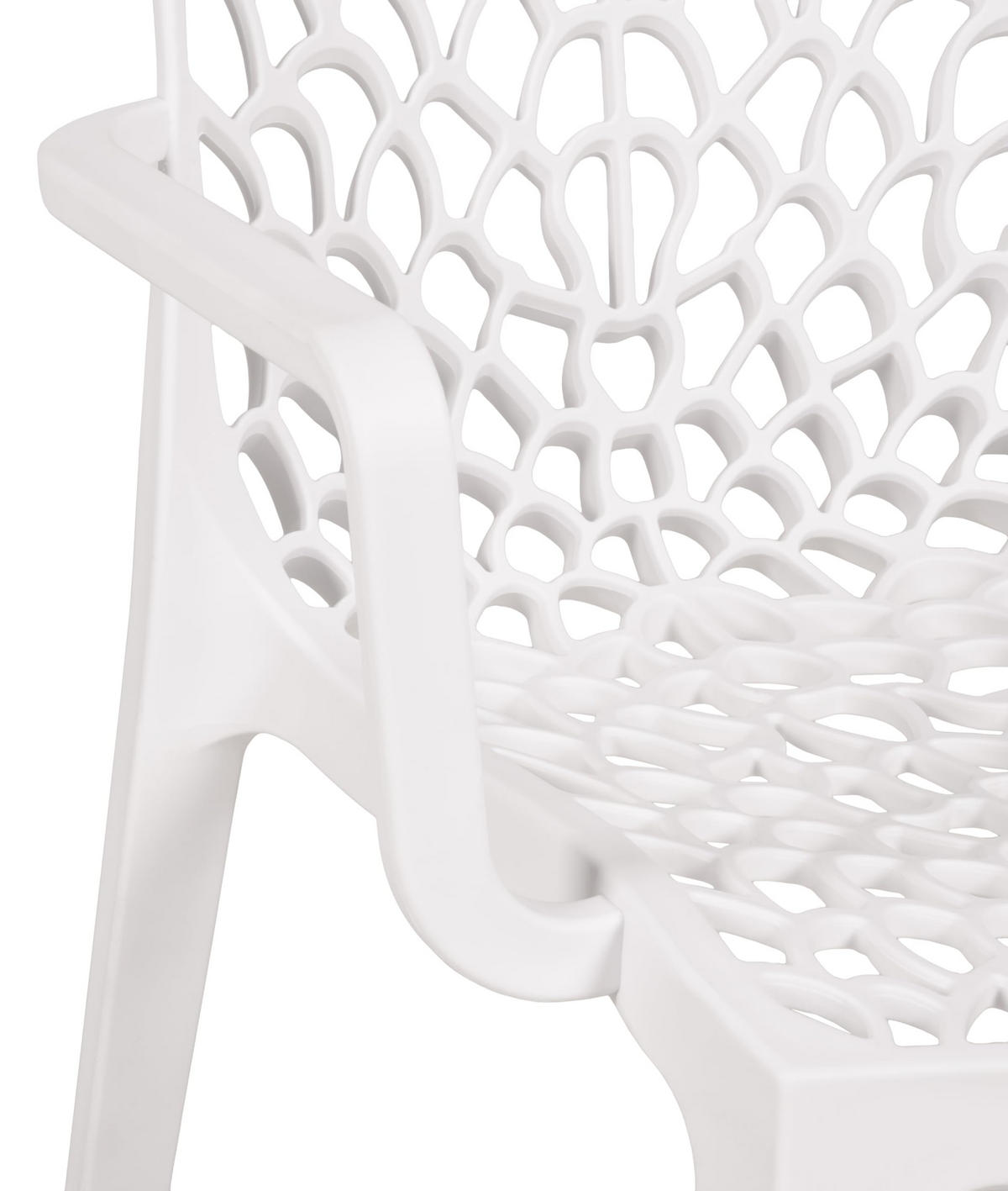 GARTENSTUHL 2er Set Ivar Weiß Gartenstühle - Weiß, Kunststoff (58/81/52cm) - DELUKE