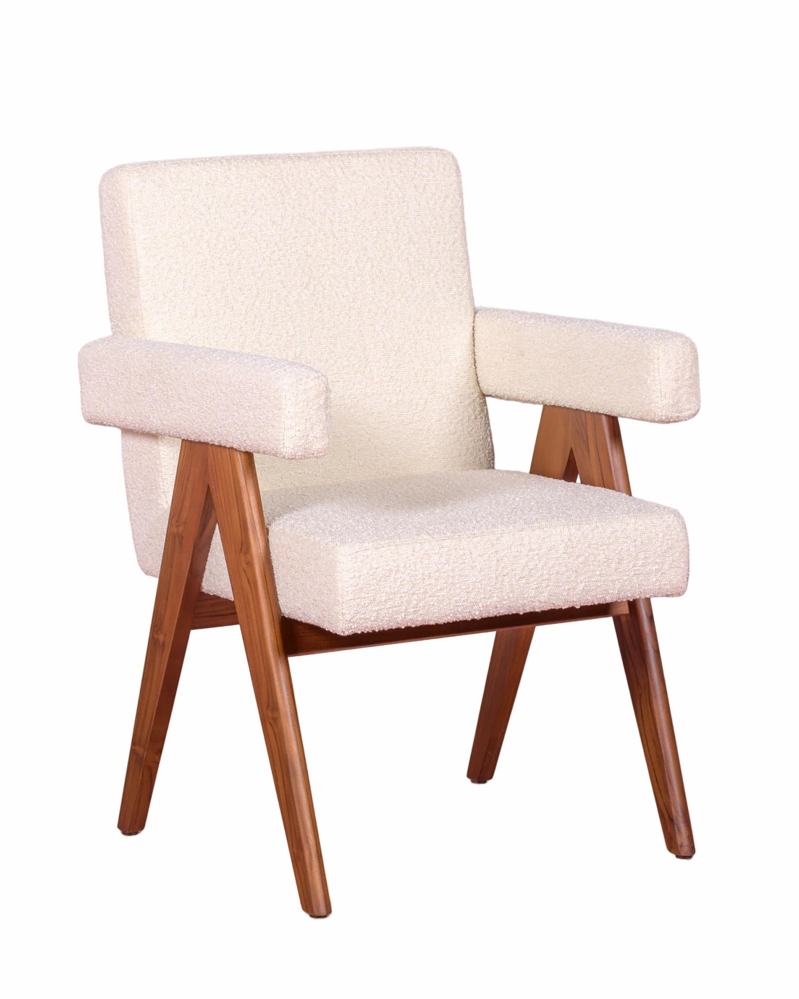 SESSEL Boucle Weiß - Weiß, Textil (60/87/64cm) - Nest Dream