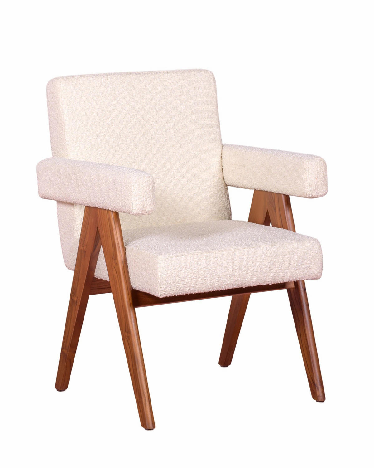 SESSEL Boucle Weiß - Weiß, Textil (60/87/64cm) - Nest Dream