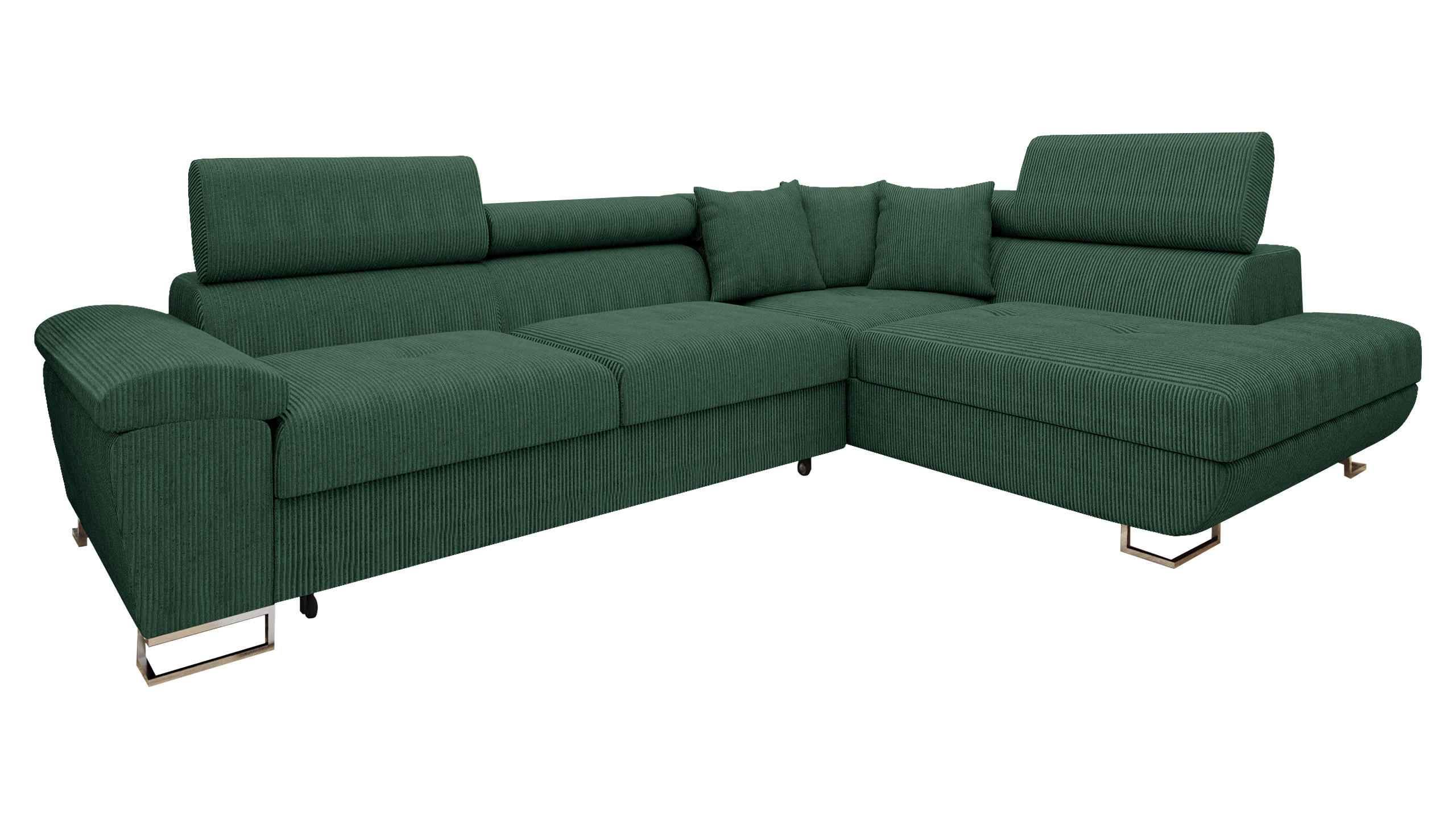 COLTAR Cotere Reiat, Dreapta - verde, material textil/lemn (202/270cm) - MIRJAN24