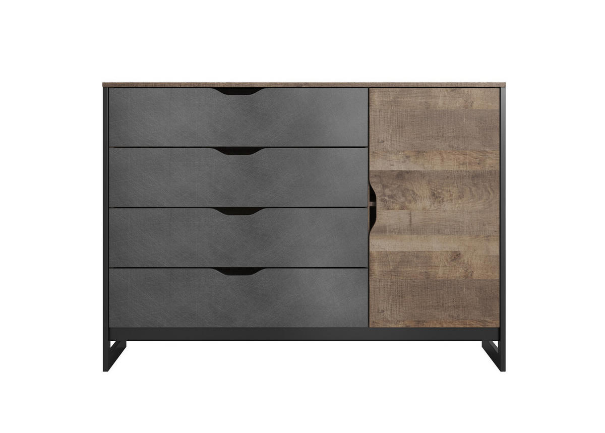 SIDEBOARD Arden Sand Grange Eiche - matera 138 cm / 39 cm / 99 cm - Braun, Holz/Holzwerkstoff (138/99/39cm) - Feldmann-Wohnen