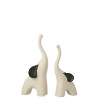 DEKOOBJEKT ELEFANT MODERN Weiß - Weiß, Keramik (11.5/30.5/13cm) - J-Line