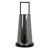 TISCHLEUCHTE Amando Ø23 x 53 cm, Rauchglas, Metall grau - Grau, Glas (53/23/53cm) - Light & Living
