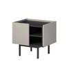 LINKER Nachttisch auf Beinen Noel 50 Kaschmir/Schwarz - Kaschmir/Schwarz, Holzwerkstoff/Metall (53/50/42cm) - mzm24