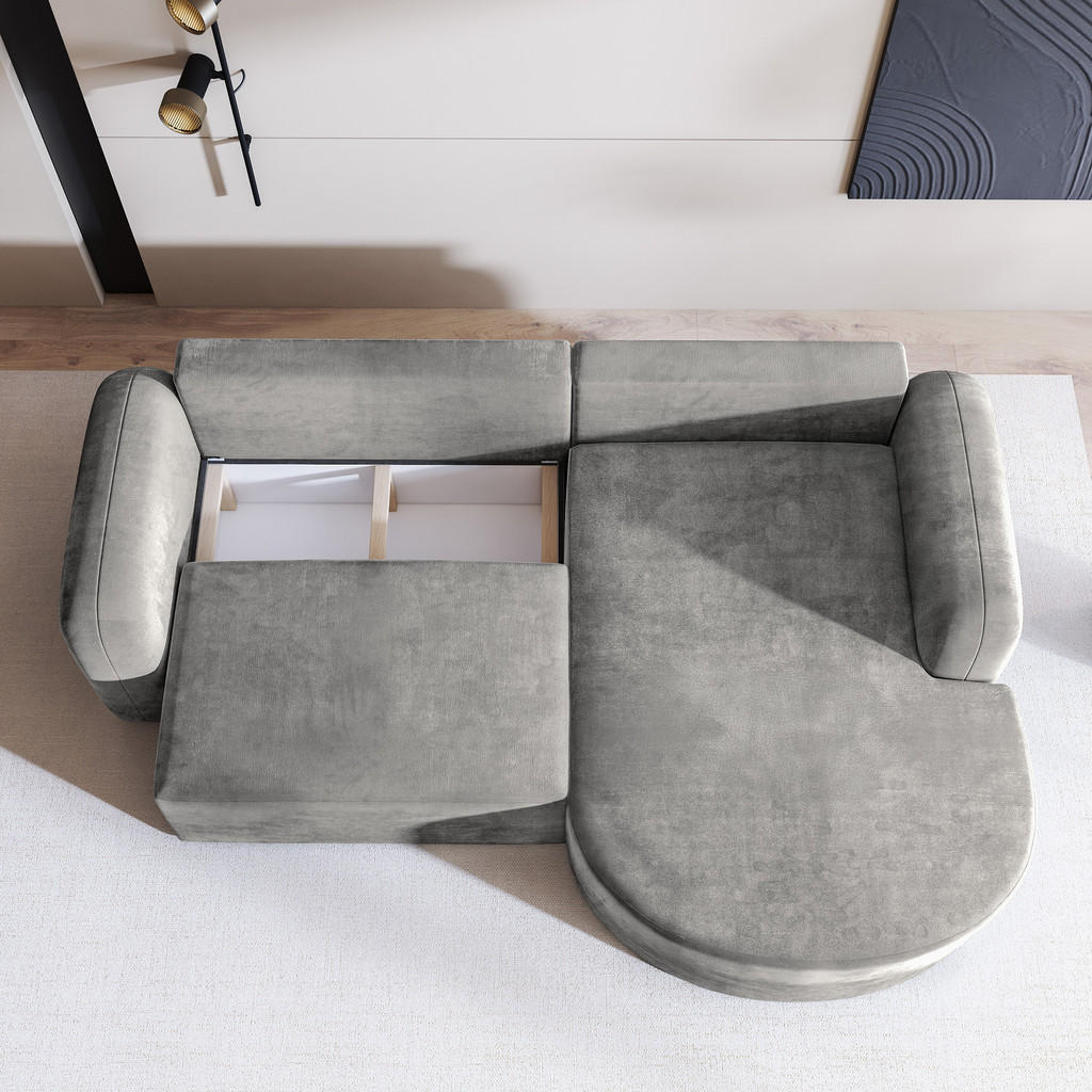Thumbnail - Masseno Ecksofa, Lila, Holz, 4-Sitzer, L-Form,L-Form, 263x174 cm, Wohnzimmer, Sofas & Couches, Wohnlandschaften, Ecksofa...