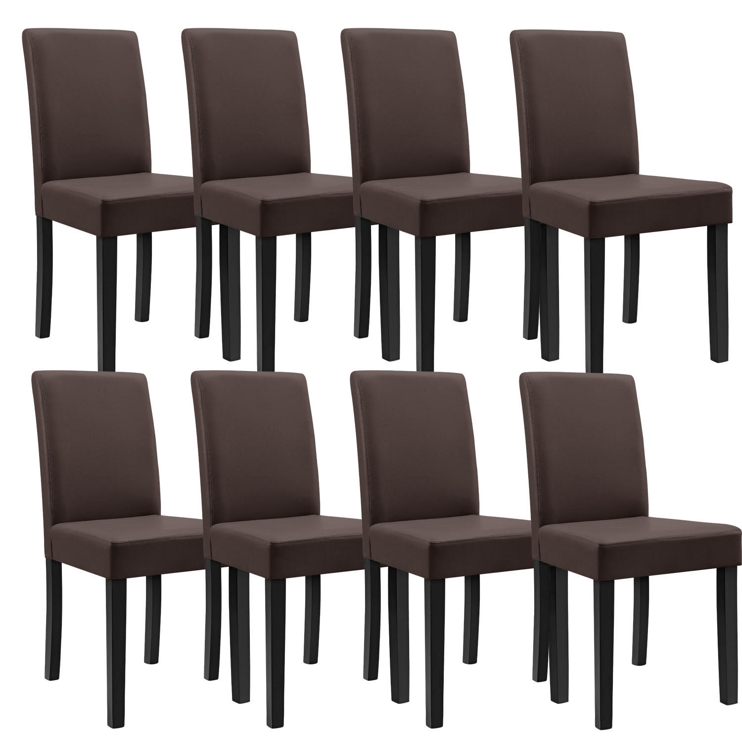 [en.casa] Polsterstühle Braun 42x90x48 cm