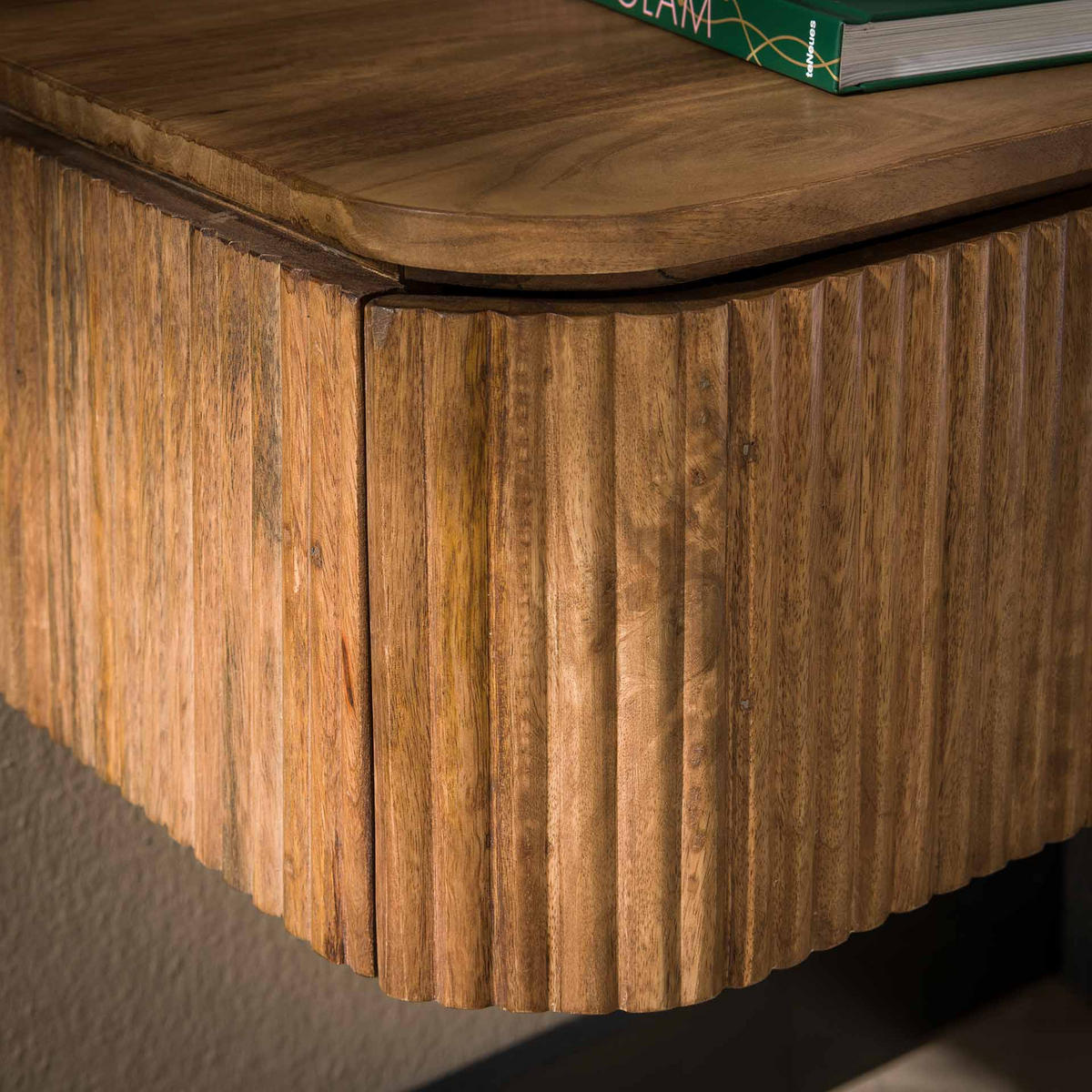 NACHTTISCH Wave Braun 40/45/21 cm - Braun, Holz (45/21/40cm) - Hoyz Collection