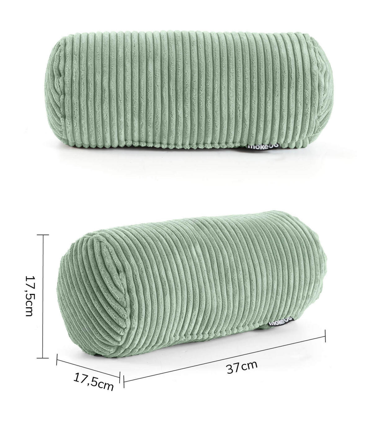 NACKENKISSEN Das Nickerchen - Grün, Textil (17.5/37cm) - Mokebo