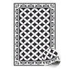 VINYL TEPPICH 150x225 cm Spanische Kacheln - Schwarz/Weiß, Kunststoff (150/225cm) - TULUP