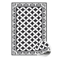 VINYL TEPPICH 150x225 cm Spanische Kacheln - Schwarz/Weiß, Kunststoff (150/225cm) - TULUP