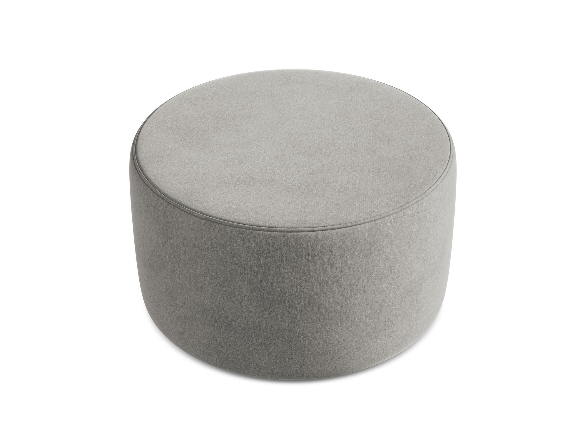 POUF Samt Stoff Grau - Schwarz/Grau, Kunststoff/Textil (81/46/81cm) - Makamii