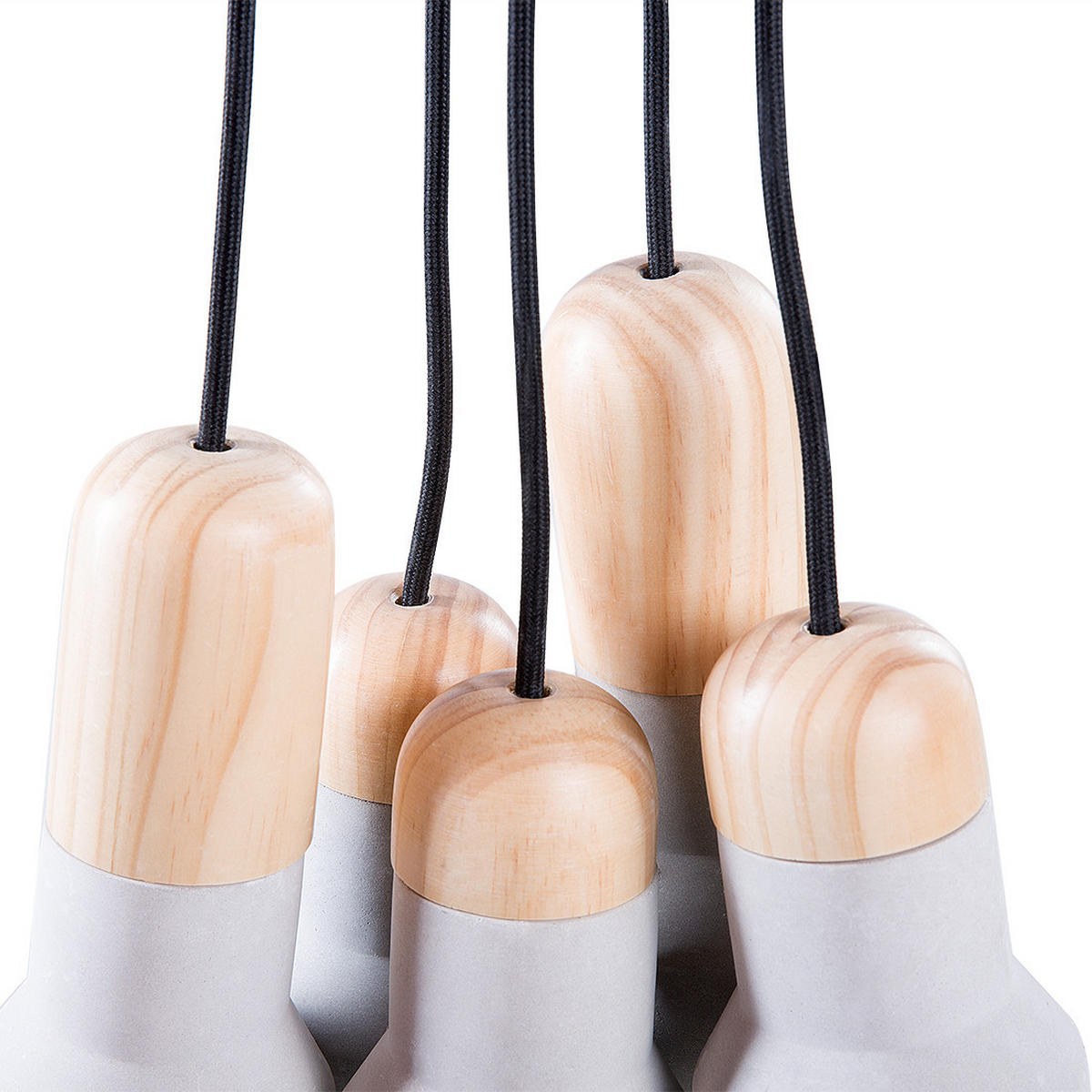 HÄNGELEUCHTE Apure 18/27/133 cm - Grau, Stein (18/27/133cm) - Beliani