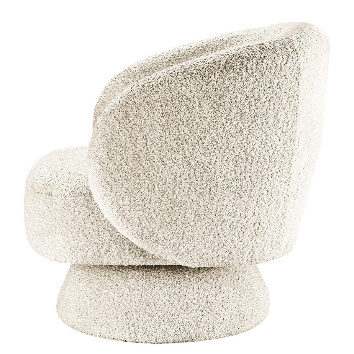 DREHBARER LOUNGESESSEL - Creme, Textil (76/76/71cm) - home24