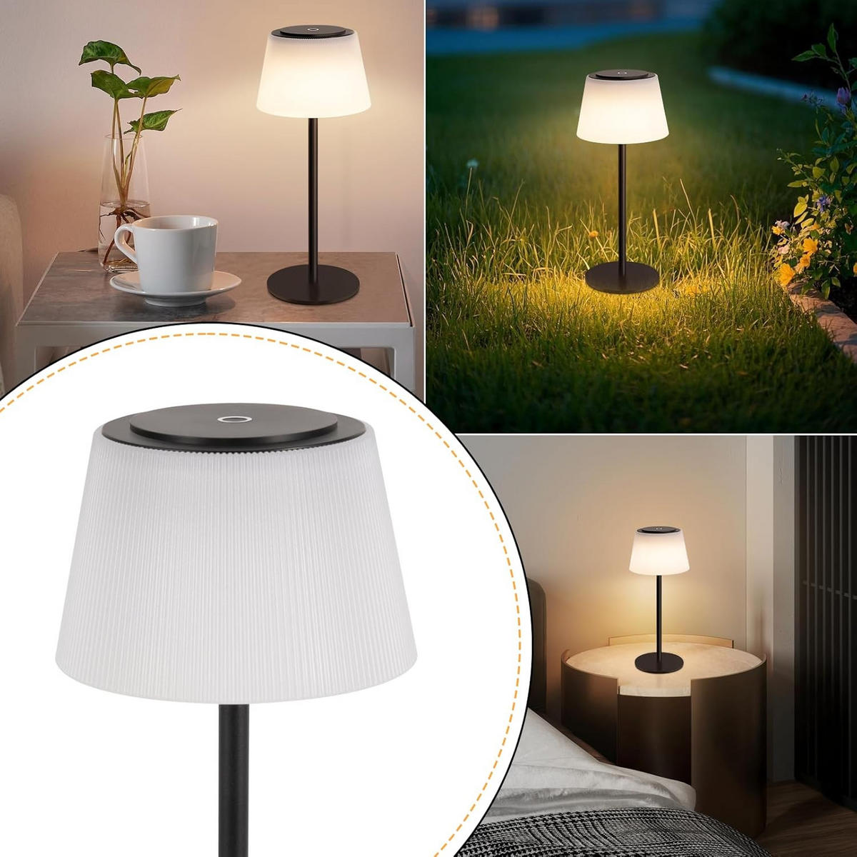 TISCHLEUCHTE Strahldel 13/30.5/13 cm - Schwarz, Metall (13/13/30.5cm) - ZMH