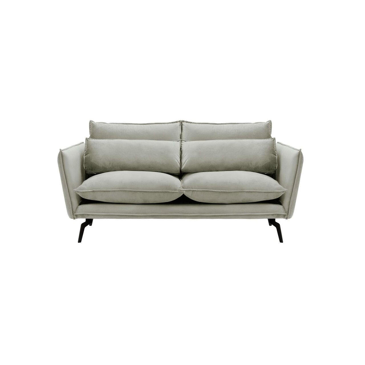 SOFA Layla 2,5-Sitzer-Velluto 15 - Hellgrau, Holz/Textil (197/95/98cm)