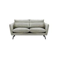 SOFA Layla 2,5-Sitzer-Velluto 15 - Hellgrau, Holz/Textil (197/95/98cm)