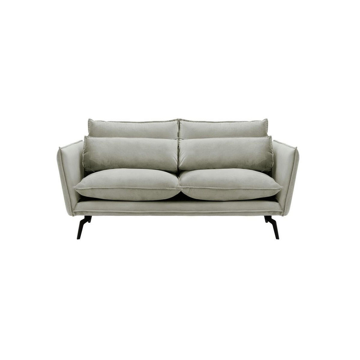 SOFA Layla 2,5-Sitzer-Velluto 15 - Hellgrau, Holz/Textil (197/95/98cm)