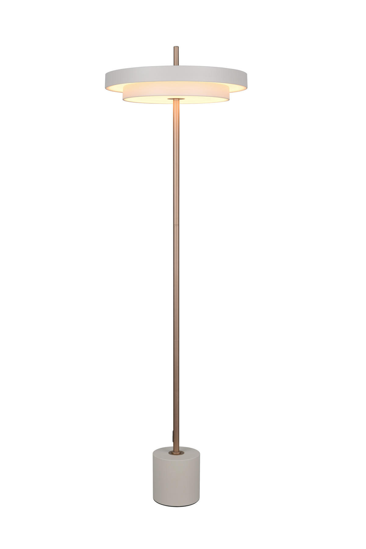 STEHLAMPE KEATON - Grau - 40/40/138 cm - Grau, Metall (40/40/138cm) - Trio Leuchten