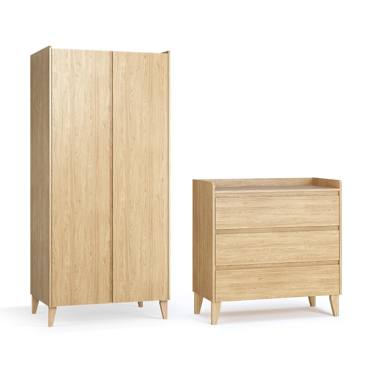 POKOJ PRO MIMINKO 2DÍLNÝ Muve Dřevo - hnědá, kompozitní dřevo (90/48/92cm) - Petits-meubles