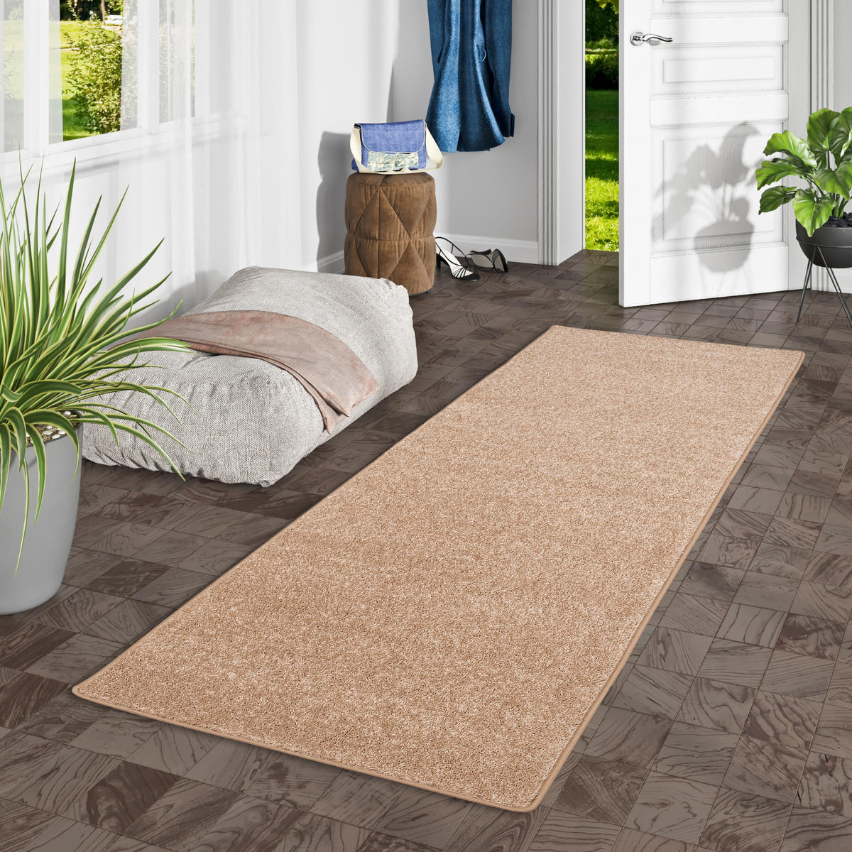 HOCHFLOR LANGFLOR TEPPICH LÄUFER COTTAGE - Naturfarben, Textil (100/200cm) - Snapstyle