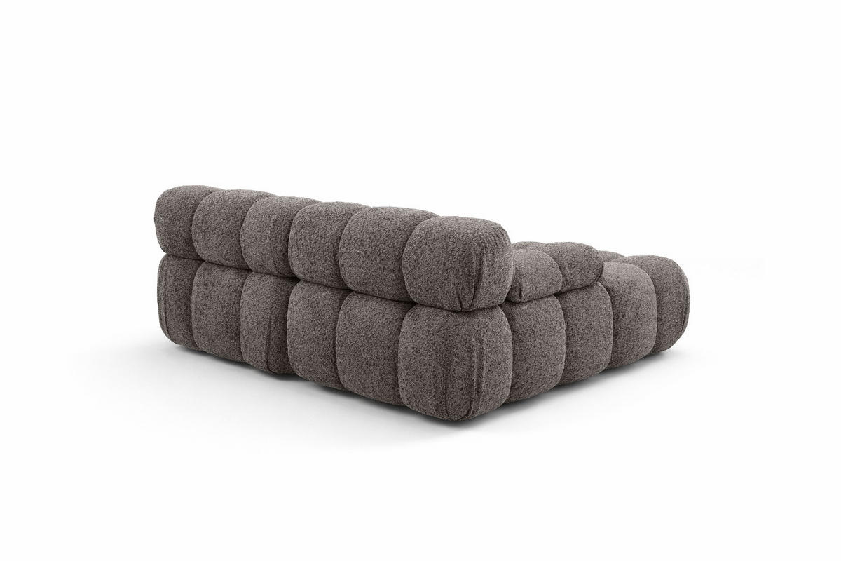ECKSOFA L-form Mini Modular, Bouclé-Stoff Abriamo, Braun, Rechts, Selia - Braun, Holz (190/160cm) - Kaiser Möbel