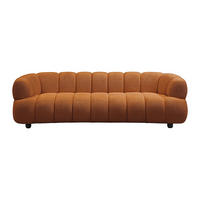 SOFA - 4 Personen - stoff - terracotta Coliani - Terracotta, Holz/Textil (250/73/94cm) - Vente-Unique