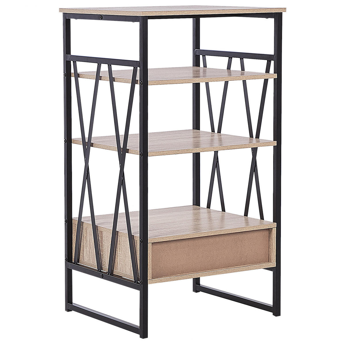 REGAL 3 Fächer Keene - Hellbraun, Holzwerkstoff (56/101/51cm) - Beliani