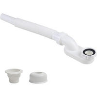 BADEWANNEN-ABLAUFROHR – (Ablaufrohr + Geruchsverschluss-Stopfen) – 1 1/2-Zoll-Siphon - Weiß, Kunststoff (20/5/10cm)