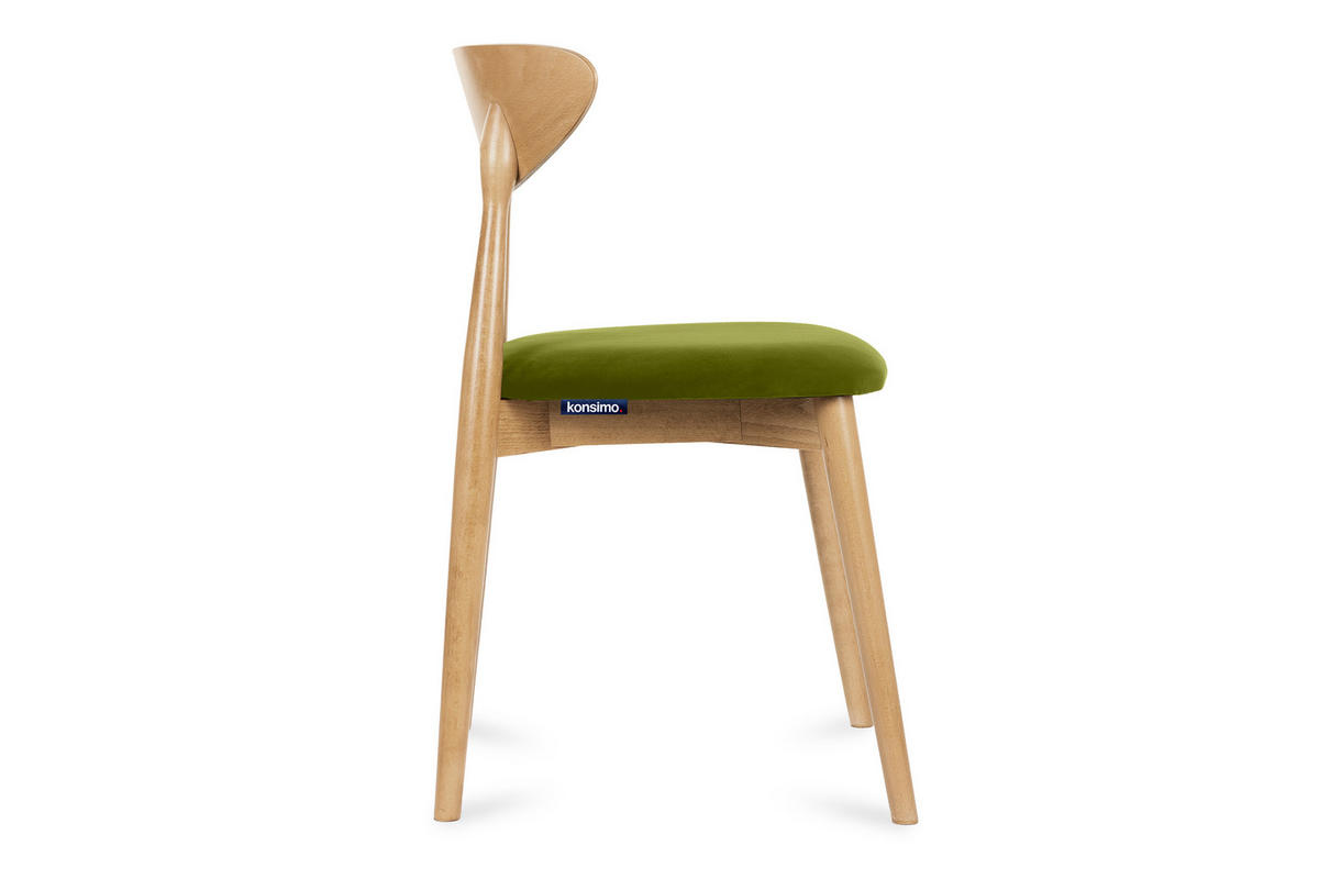 ESSZIMMERSTÜHLE RABI (2er-Set), oliv / Eiche hell - Eichefarben/Olivgrün, Holz/Buchenholz (47/79/45cm) - KONSIMO®