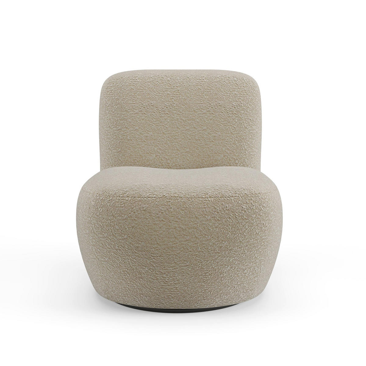 DREHSESSEL Stoff Bouclé taupe - Taupe, Textil (64/77/68cm) - Sia Home