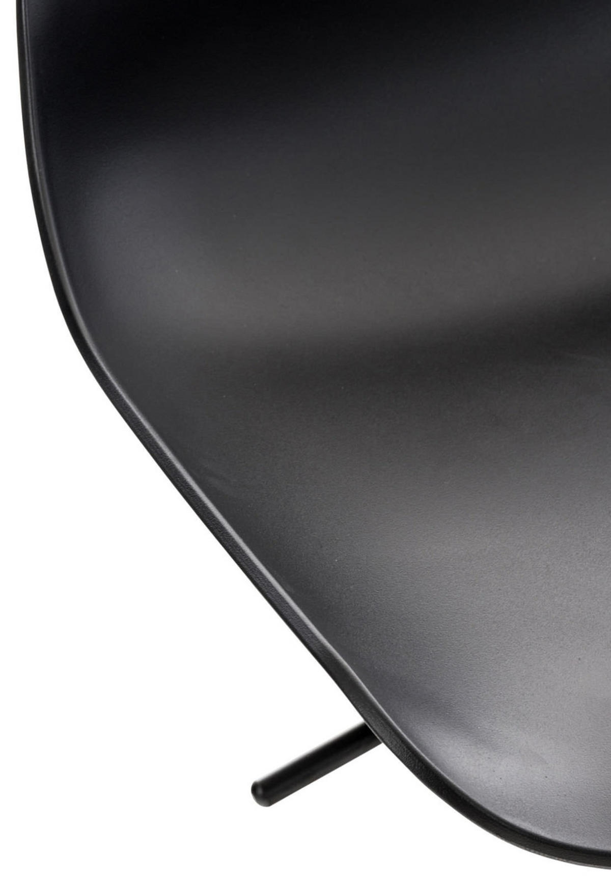 BARHOCKER 4er Set höhenverstellbar Schwarz JUTO - Kunststoff, 68,5-94x43x44cm - Schwarz, Kunststoff/Metall (43/75/44cm) - DELUKE