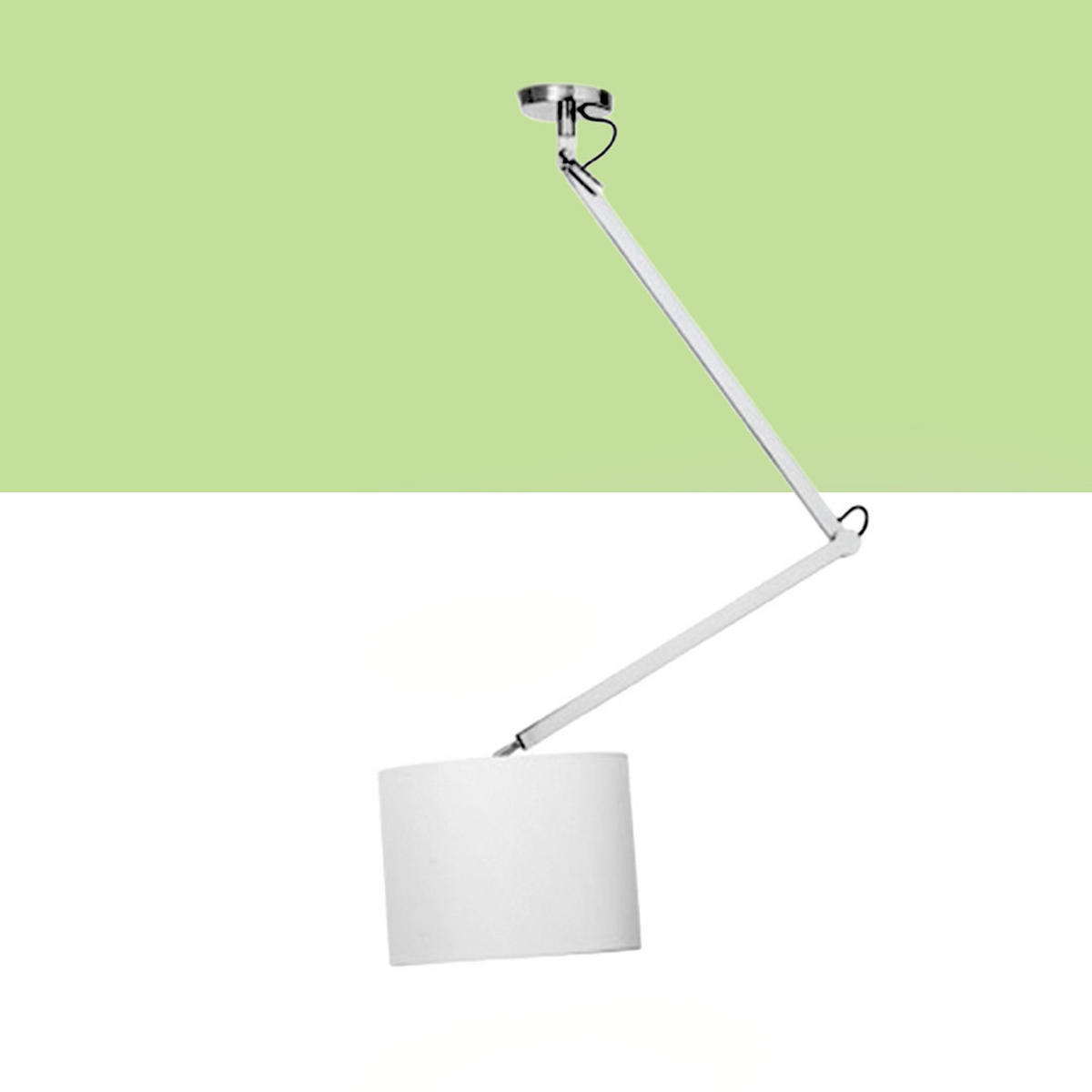 PENDELLEUCHTE MADISON C Weiß Chrom 15 W - Weiß, Metall (39/39/185cm) - Rendl