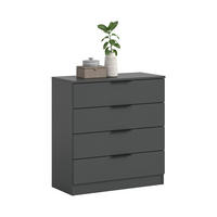KOMMODE Alvas (B/H/T: ca. 74/80/35 cm) in anthrazit/anthrazit - Anthrazit, Holzwerkstoff (74/80/35cm)