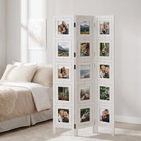 PARAVENT 3-tlg. 93/161 cm Weiß Fotowand - Weiß, Holz (93/161/2cm) - Homestyle4u