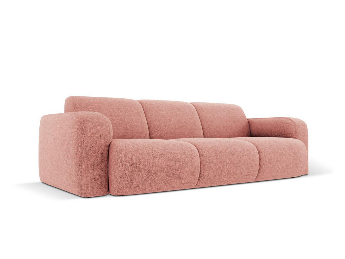 SOFA Molino aus Chenille-Stoff rosa 3 Sitzplätze - Pink, Textil (95/72/235cm) - Micadoni