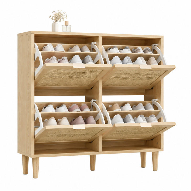 Beauniv Schuhschrank Braun 25x90x100 cm