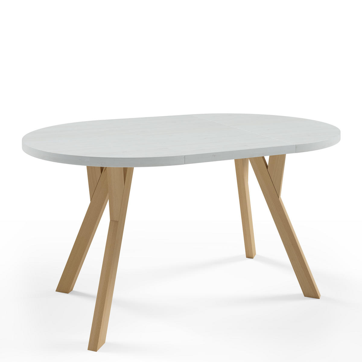ESSTISCH FABIO Ausziehbar 100 - 140 / 100 x 77 cm - Eiche Artisan/Weiß, Holz (100/100/77cm) - MASSENO