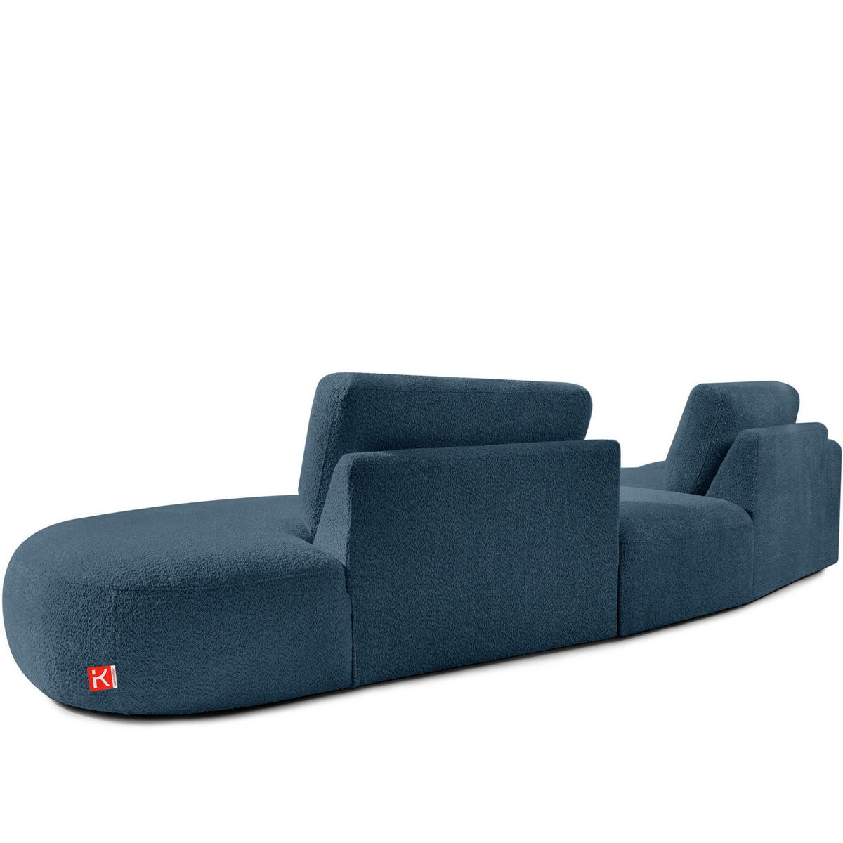 4-SITZER ECKSOFA ZUCCO Boucle rechts, Nachtblau - Dunkelblau, Textil (350/84/105cm) - KONSIMO®