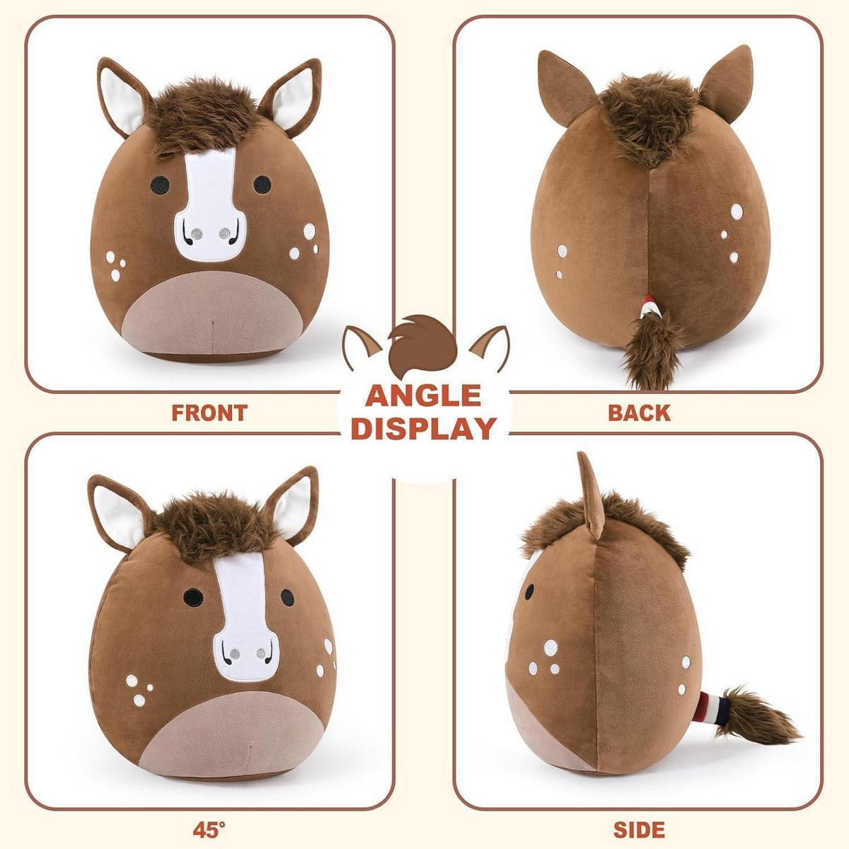 PLÜSCHTIER Pferd Braun 30cm - Braun, Textil (30/30cm)