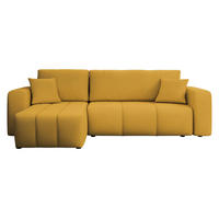 ECKSOFA Furyn - Gelb/Schwarz, Holz/Kunststoff (244/145cm) - MIRJAN24