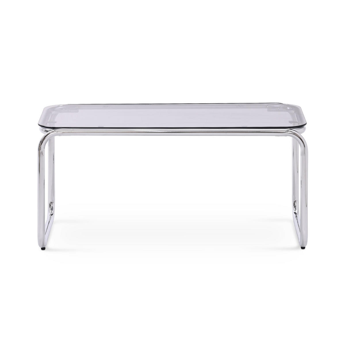 COUCHTISCH Amaya aus Metall im modernen Stil mit schwarzer Glasplatte - Schwarz/Grau, Metall (90.5/45/43cm) - Sicaan