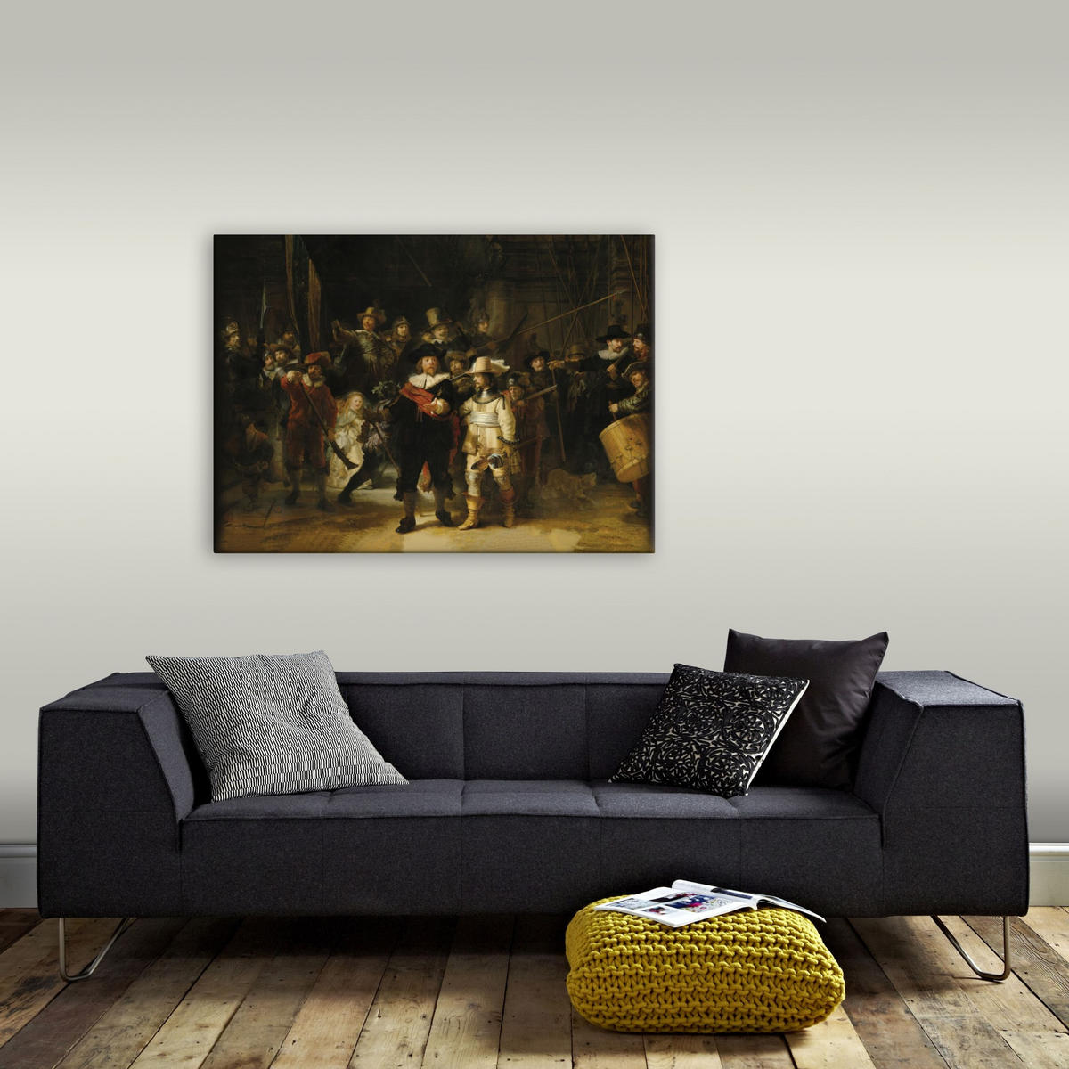 LEINWANDBILD Rembrandt - 100x70 cm - Multicolor, Holzwerkstoff/Textil (100/3cm) - Art for the Home