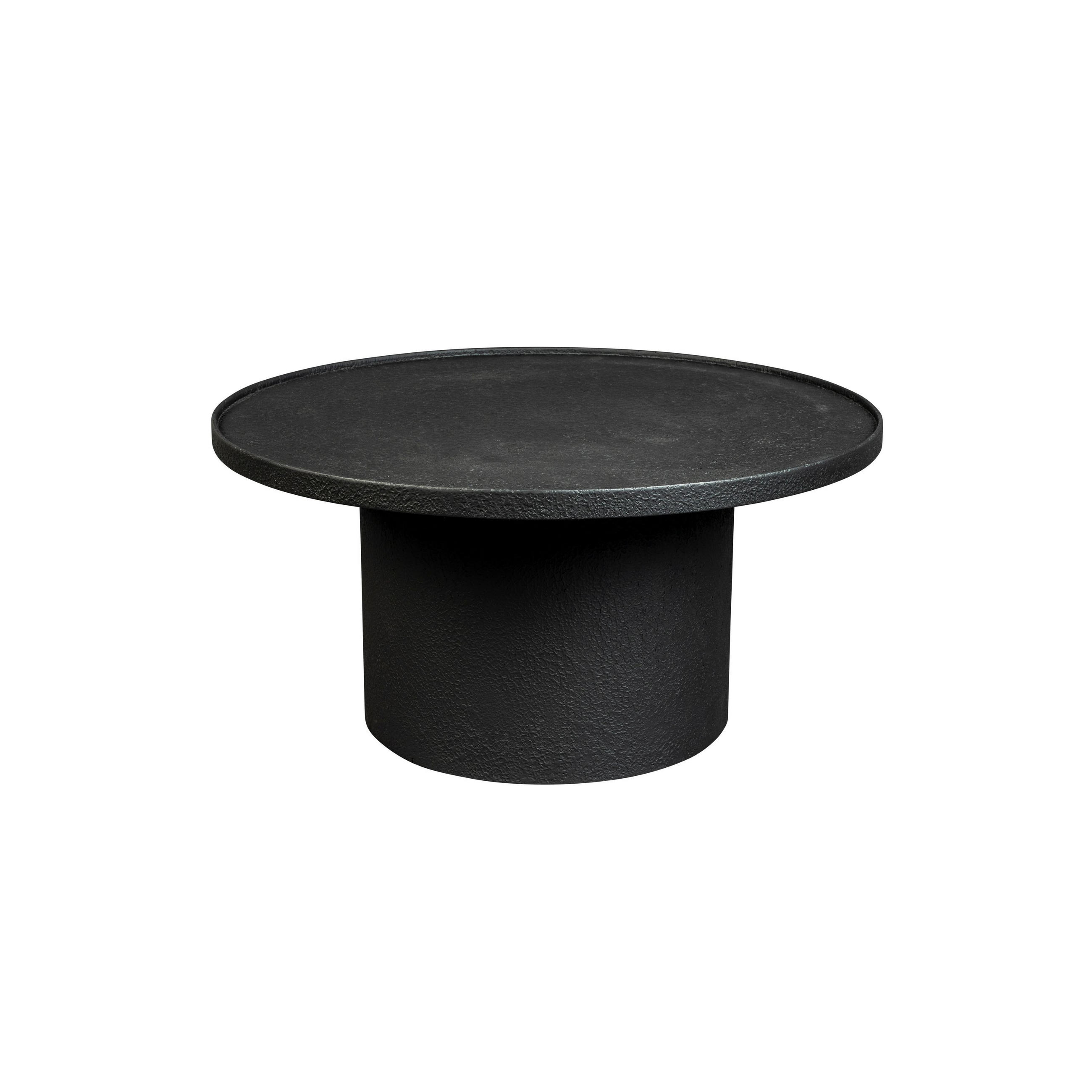 COUCHTISCH Winston Rund Schwarz - Schwarz, Holz (70/70/35.5cm) - Dutchbone