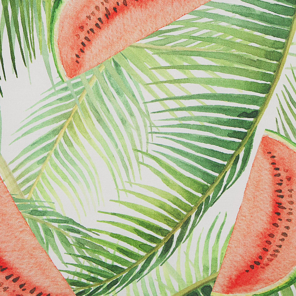 GARTENKISSEN 2er-Set Melonen-Motiv bunt 45/45 cm Lovoleto - Hellgrün, Textil (45/45cm) - Beliani