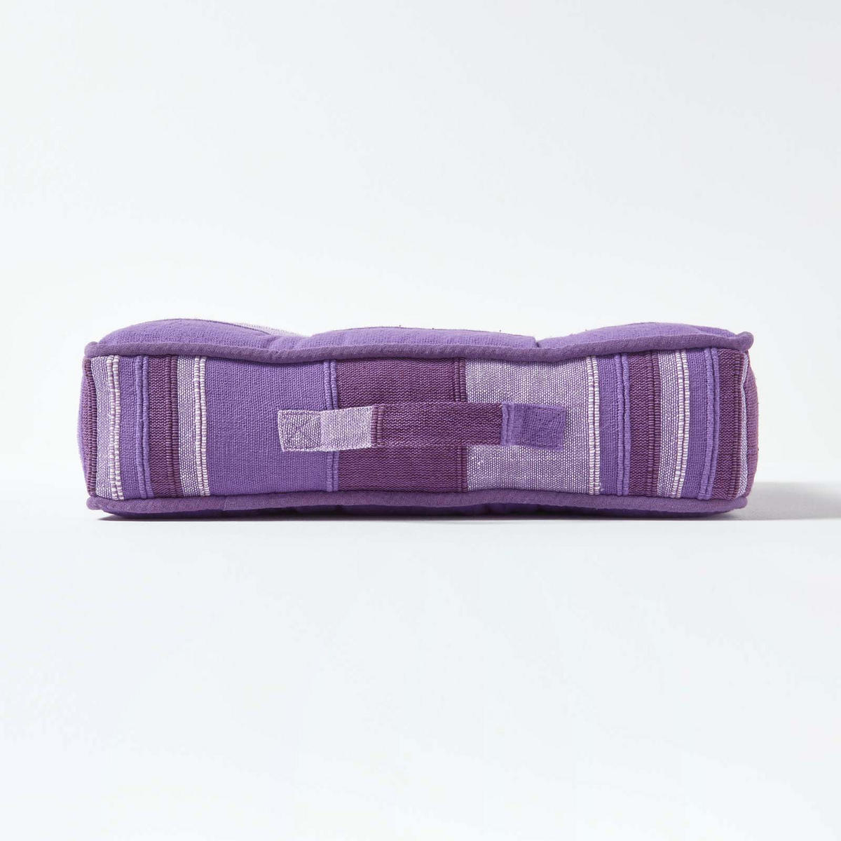 SITZKISSEN Morocco lila gestreift 40/40/8 cm - Lila, Textil (40/40/8cm) - Homescapes
