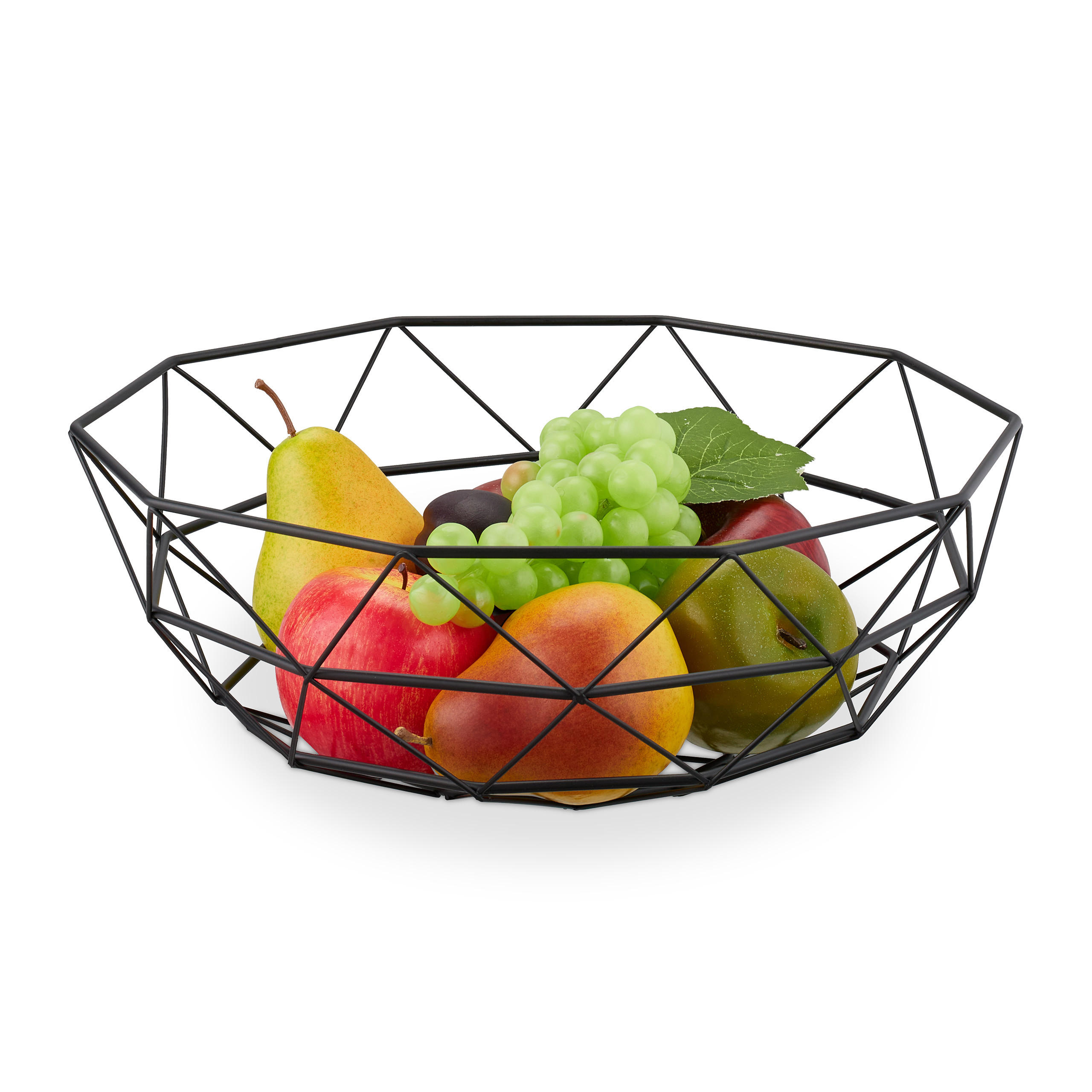 OBSTSCHALE - Schwarz, Metall (13.5cm) - Relaxdays