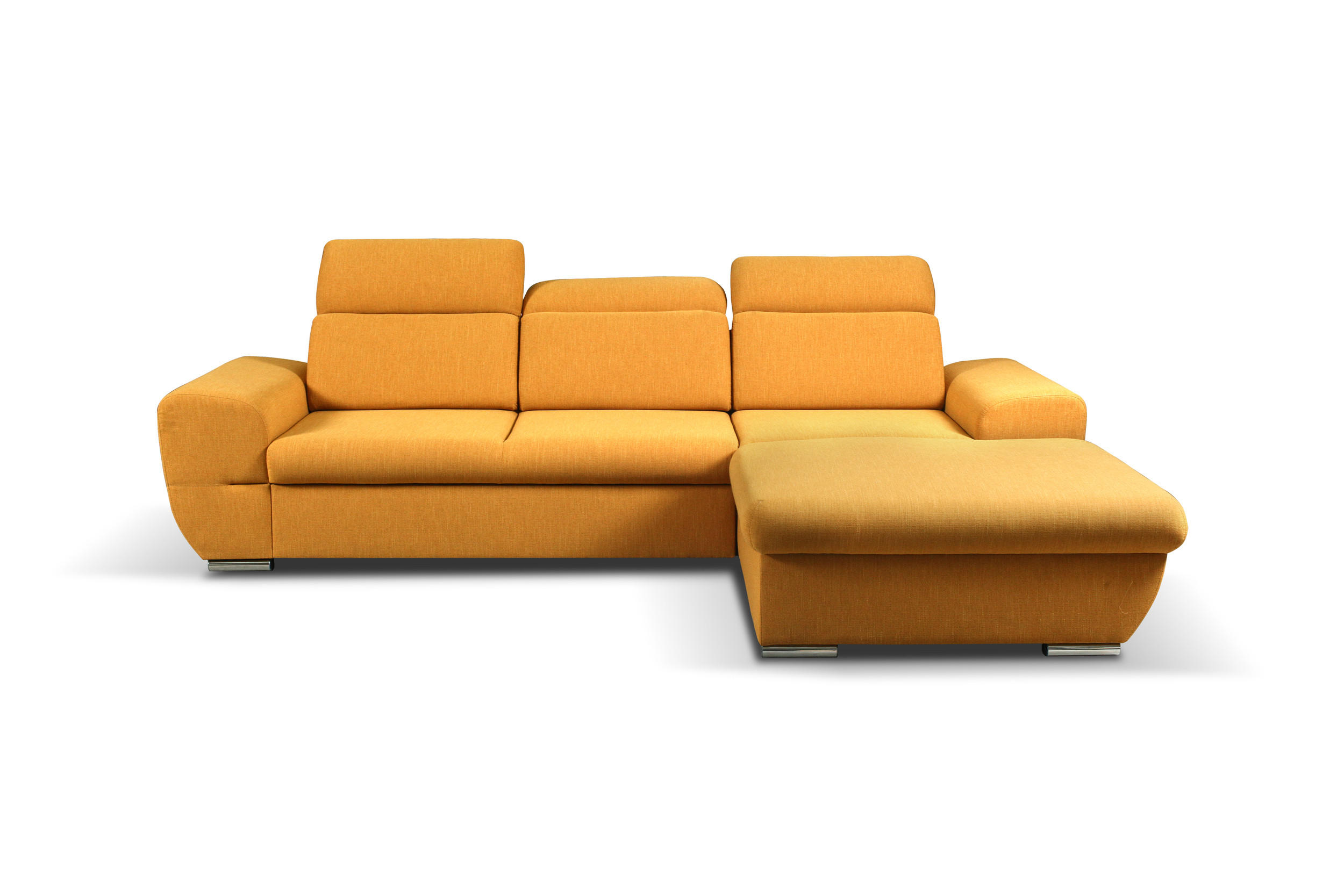 ECKSOFA - FRENSO - Rechts, Gelb (Ronda 45) - Gelb, Holzwerkstoff (281/183cm) - Möblo