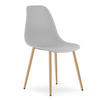 ESSZIMMERSTUHL KALEO grauer Sitz, natürliche Beine - Naturfarben/Grau, Kunststoff (46/84/51cm) - Valora